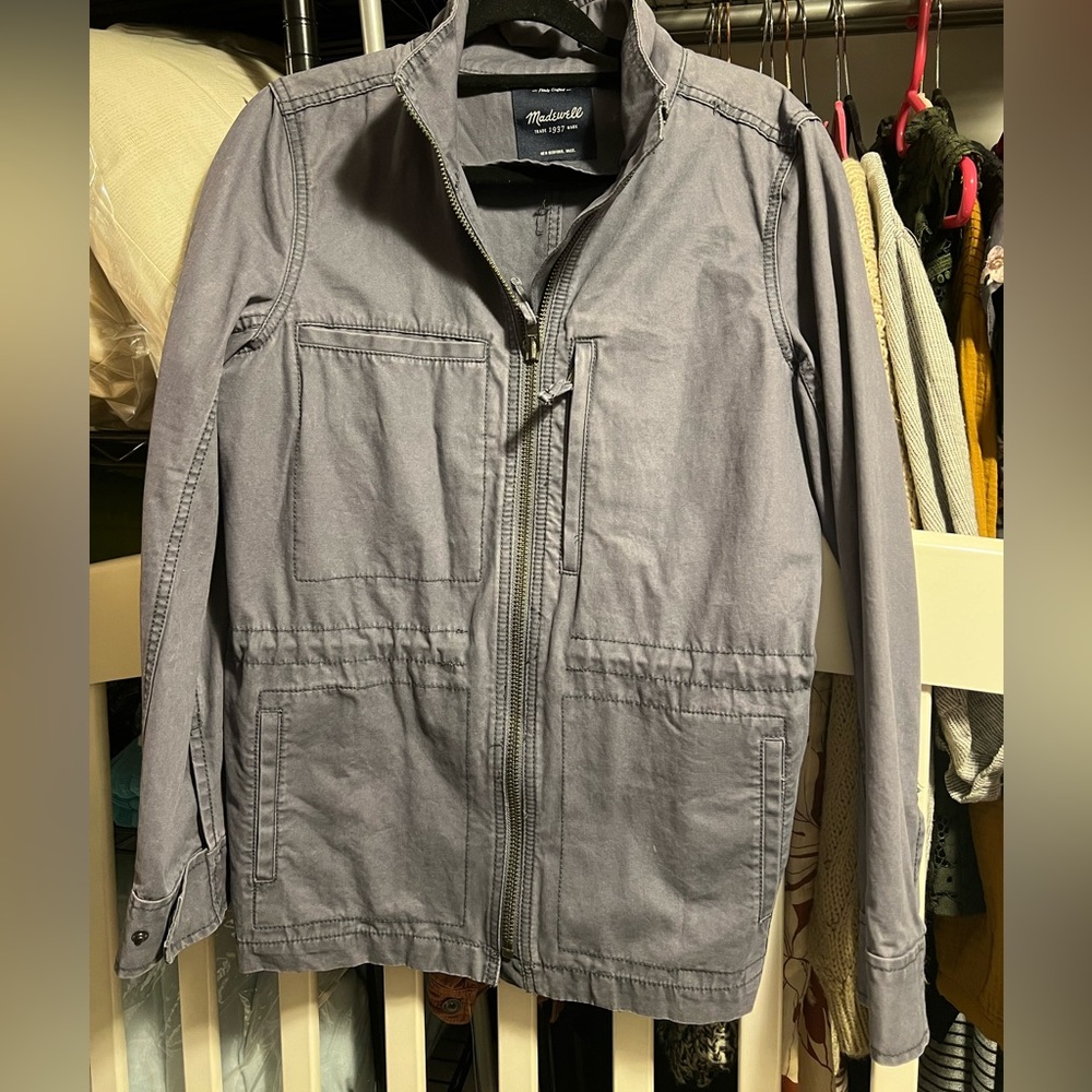 Blue cargo jacket
